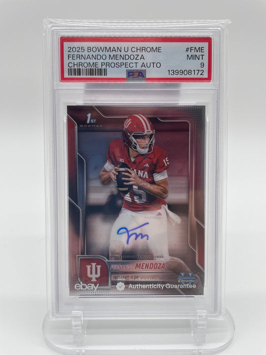 Topps 2025 Bowman U Chrome Mendoza 1st Bowman RC Auto #BCA-FME PSA 9