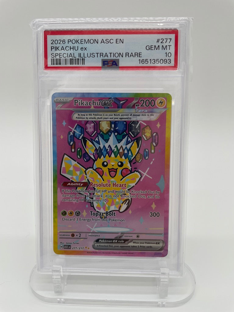 2026 Pokemon ASC EN Pikachu EX Special Illustration Rare #277 PSA 10