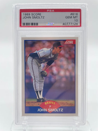 1989 Score John Smoltz Atlanta Braves #616 GEM Mint PSA 10