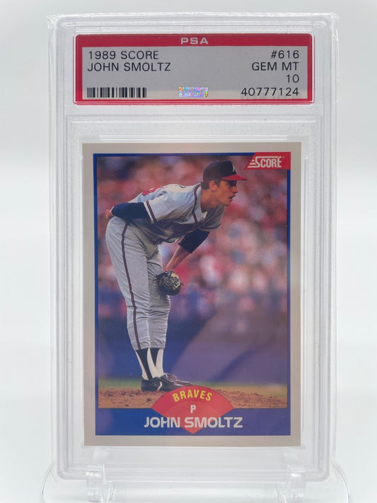 1989 Score John Smoltz Atlanta Braves #616 GEM Mint PSA 10