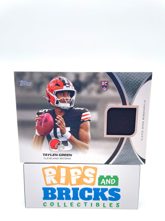 2026 Topps Flagship NFL Rookie Material Card Taylen Green #RMC-TG Cleveland Browns