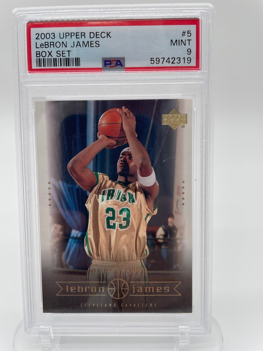 2003 Upper Deck LeBron James National Champs RC #5 PSA 9