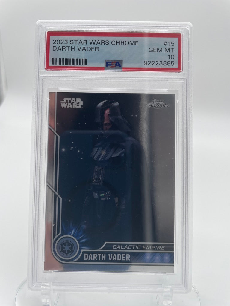 2023 Topps Chrome Star Wars Darth Vader Galactic Empire #15 PSA 10 GEM Mint