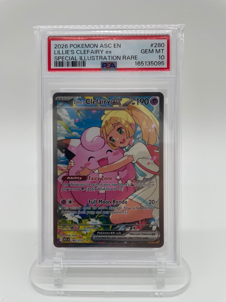 2026 Pokemon ASC EN Lillie's Clefairy EX Special Illustration Rare #280 PSA 10