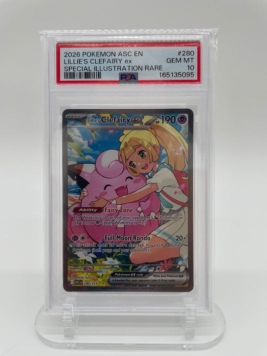 2026 Pokemon ASC EN Lillie's Clefairy EX Special Illustration Rare #280 PSA 10