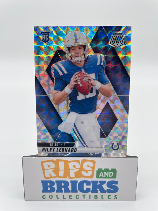 2025 Panini Silver Mosaic Prizm Riley Leonard RC #372 Colts