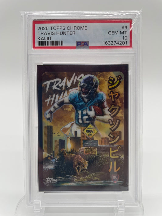 2025 Topps Chrome Travis Hunter Kaiju #9 PSA 10