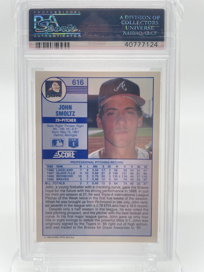 1989 Score John Smoltz Atlanta Braves #616 GEM Mint PSA 10