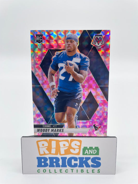 2025 Panini Mosaic Prizm - Woody Marks Camo Pink RC #395 Texans