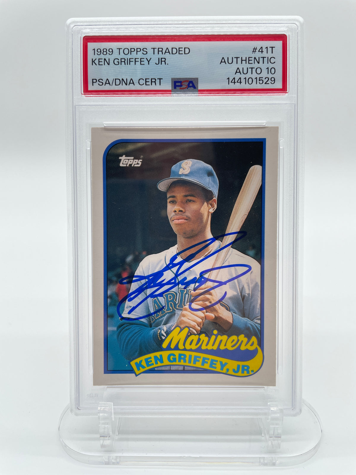 Ken Griffey Jr. 1989 Topps Traded #41T PSA DNA Auto 10 Seattle MARINERS HOF