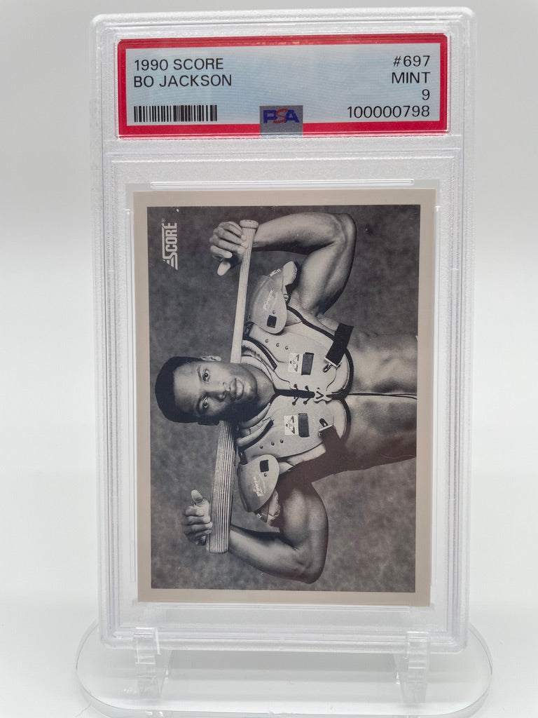 1990 Score Bo Jackson "Bo Knows Pads" #697 PSA 9