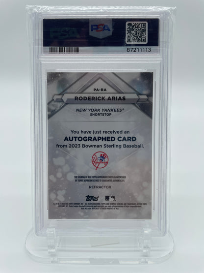 2023 Bowman Sterling Roderick Arias Prospect Auto-Refractor 10/150 #PARA PSA 10